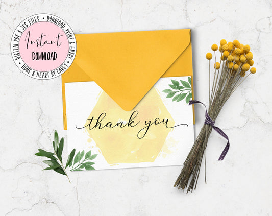 Bee Baby Shower Thank You Card, Gender Neutral