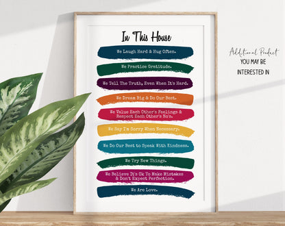 "In This House" Family Rules Sign, v1