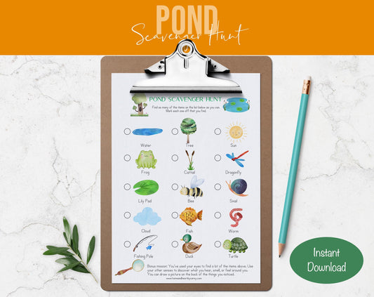 Pond Scavenger Hunt
