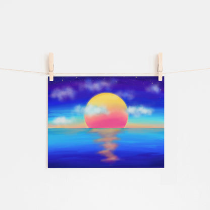 Sunset on the Lake Print