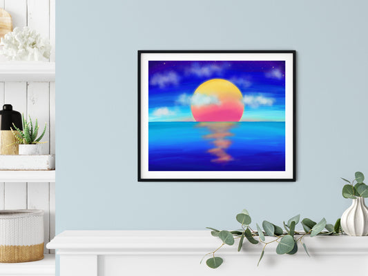 Sunset on the Lake Print