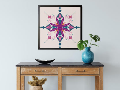 Colorful Mandala-Inspired Geometric Print
