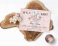 Floral Elephant Baby Shower Invitation, Blush