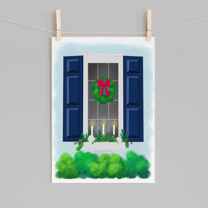 Festive Holiday Window Print