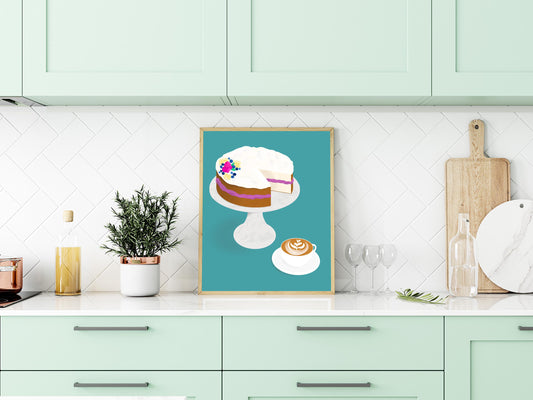 Cake and Coffee Print