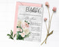 Blush Floral Baby Shower Invitation, Girl
