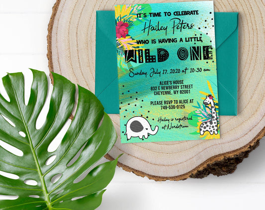 Wild One Baby Shower Invitation, Gender Neutral