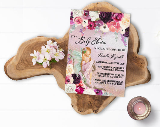Woodland Fairy Baby Shower Invitation