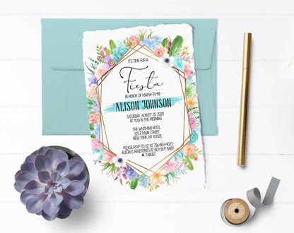 Fiesta Baby Shower Invitation, Boy