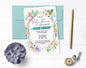 Succulent Baby Shower Invitation, Boy