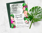 Hello Little One! Tropical Baby Shower Invitation