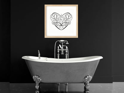 Celestial Heart Line Art Print