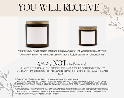 A Warm Drink & a Good Book Amber Jar Candle, 2 Size Options