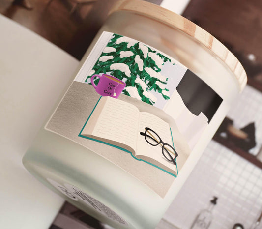 Winter Window Frosted Glass Candle 11 oz