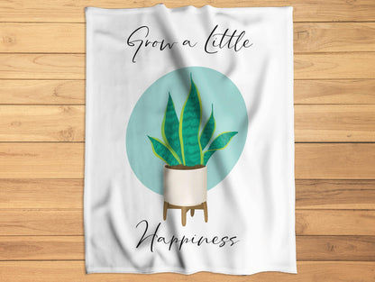 House Plant Inspirational Blanket, Available in Two Sizes
