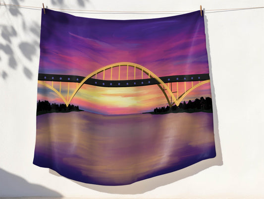 Milwaukee Hoan Bridge Minky Blanket, Available in Two Sizes