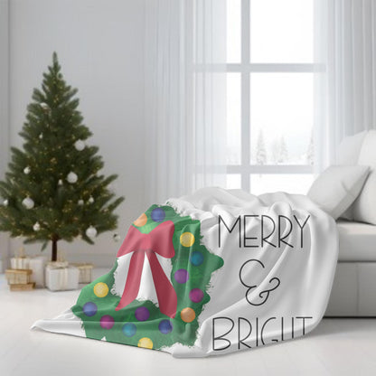 Merry and Bright Minky Blanket, Available in Two Sizes