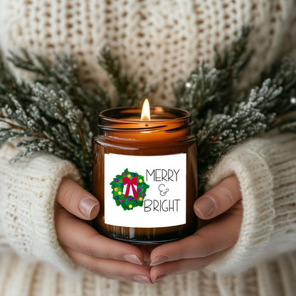 Merry and Bright Amber Jar Candle, 2 Size Options