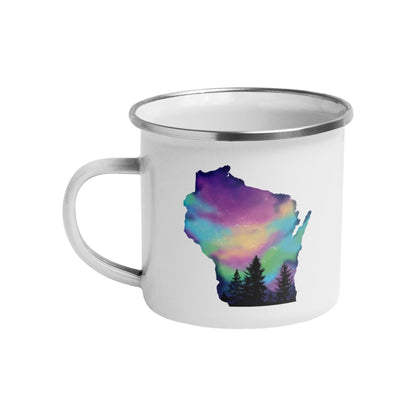 Wisconsin Northern Lights 12 oz Camp Mug
