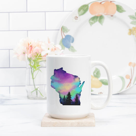 Wisconsin Northern Lights Mug