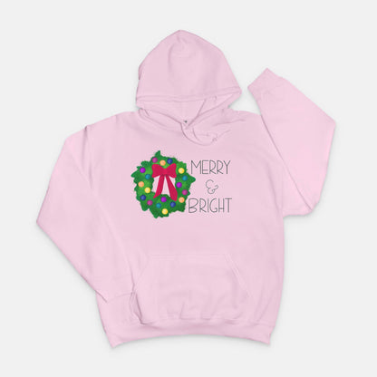 Merry and Bright Unisex Hooded Sweatshirt Gildan 18500