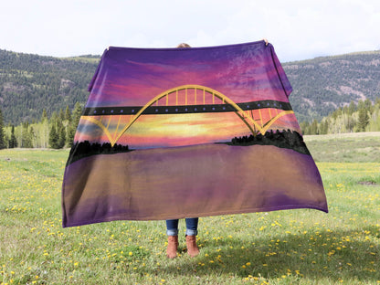 Milwaukee Hoan Bridge Minky Blanket, Available in Two Sizes