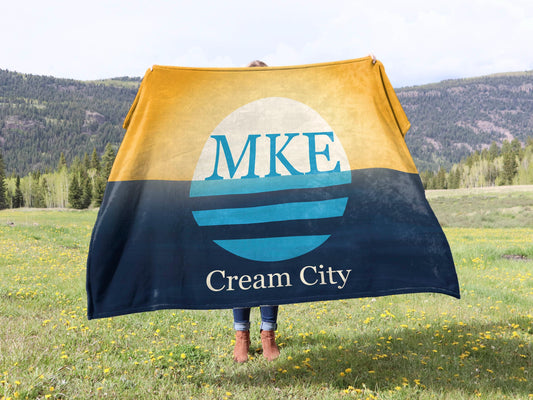 Milwaukee Flag Minky Blanket, Available in Two Sizes