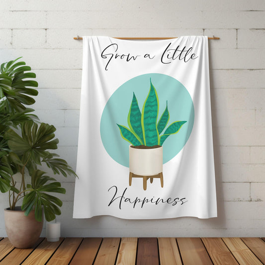 House Plant Inspirational Blanket, Available in Two Sizes